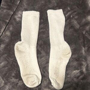 White Crew Socks